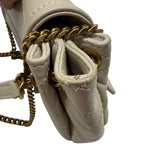 Saint Laurent Cream Mini Nolita Leather Purse