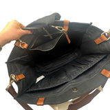 Chloe Black Canvas Diaper Bag Purse