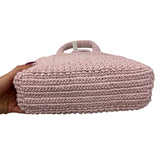 Prada Pink Small Raffia Tote Purse