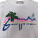 Gucci Hawaii Glitter Cotton Tee Women's Size XS