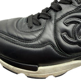 Chanel Leather CC Trainers Women's Size 37.5 ~ US 7.5