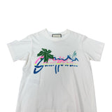 Gucci Hawaii Glitter Cotton Tee Women's Size XS