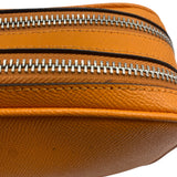 Coach Orange Pebbled Leather Jes Crossbody 20 Purse