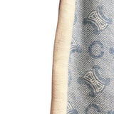 Celine Blue and White Macadam Monogram 100% Cotton Size M Women's Skirt