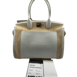 Salvatore Ferragamo Studio Raffia Leather Tote Bag