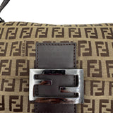 Fendi Tan Canvas Monogram Baguette Purse