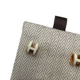 Hermes White Mini Pop H Earrings