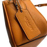 Coach Orange Pebbled Leather Jes Crossbody 20 Purse
