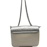 Tory Burch Silver Duet Chain Trapunto Convertible Purse
