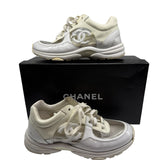 Chanel 18S CC Transparent Sneakers Women's Size 38.5 ~ US 8.5