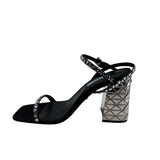 Prada Crystal Embellished Block Heels Women's Size 36.5 ~ US 6.5