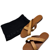 GIVENCHY Leather Flat Slide Sandals Women's 39.5 = US 9.5