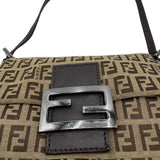 Fendi Tan Canvas Monogram Baguette Purse