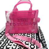 NWT Marc Jacobs Pink Medium Mesh Tote Bag With Crossbody Strap