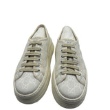 Gucci White GG Tennis Platform Size 38 ~ US 8 Women's Shoes