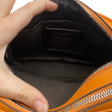 Coach Orange Pebbled Leather Jes Crossbody 20 Purse