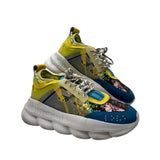 Versace Yellow and Blue Chain Reaction Size 45 ~ US 12 Men's Shoes