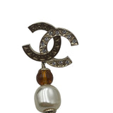 Chanel CC Pearl Drop Earrings