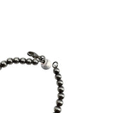 Tiffany & Co. 925 Sterling Silver Blue Enamel Heart Charm Beaded Bracelet