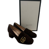 Gucci GG Marmont Fringe Suede Loafers Women's 36.5 ~ US 6.5