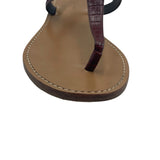Celine Croc Stamped Triomphe Sandals Women's Size 38.5 = US 8.5