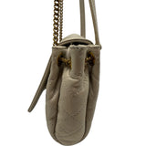 Saint Laurent Cream Mini Nolita Leather Purse