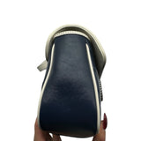 Gucci Navy Leather Vintage Effect Double Marmont Purse