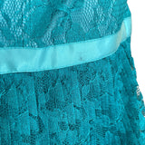 Vintage Betsy Johnson Teal Ruffle Tier Dress Wmns Size: 6