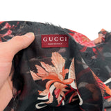 Gucci Black Floral Carre