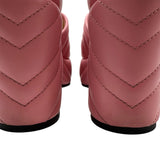 Gucci Marmont Leather Platform Sandals Size 37.5 = US 7.5