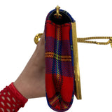 Versace Tartan Plaid Medusa Clutch on Chain