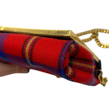 Versace Tartan Plaid Medusa Clutch on Chain