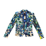 NWT Just Cavalli Floral Painted Blazer Women's Size S