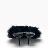 Balenciaga Boudoir Feather Mules in Women's size 38/US 8