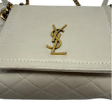 Saint Laurent Cream Mini Nolita Leather Purse