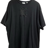 Burberry Black Embroidered TB Size XL Men's Tops