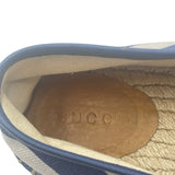 Gucci Embroidered Bee Striped Espadrilles Women's Size 37 = US 7