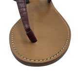 Celine Croc Stamped Triomphe Sandals Women's Size 38.5 = US 8.5