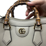 Gucci Cream Diana Leather Mini Tote Leather Women's Purse