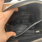 Prada Brique Chrome Patent Leather Shoulder Bag
