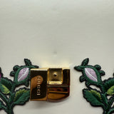 Gucci Sylvie Rose Embroidered Top Handle