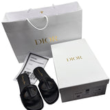 Christian Dior D-Club Slide Sandals Women's 37 = US 7