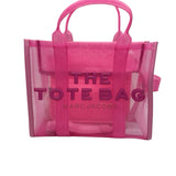 NWT Marc Jacobs Pink Medium Mesh Tote Bag With Crossbody Strap