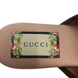 Gucci Velvet GG Monogram Crystal Mules Womens 37 = Us size 7