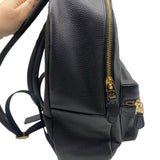 Coach Black Pebbled Leather Charlie Medium Backpack Purse