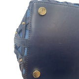 Michael Kors Raven Denim Leather Shoulder Bag