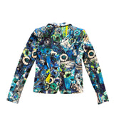 NWT Just Cavalli Floral Painted Blazer Women's Size S