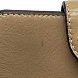Coach Tan Corner Zip Glazed Leather Wallet