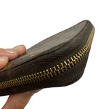 AS IS Louis Vuitton Damier Ebene Zippy Coin and Card Wallet
