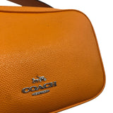 Coach Orange Pebbled Leather Jes Crossbody 20 Purse